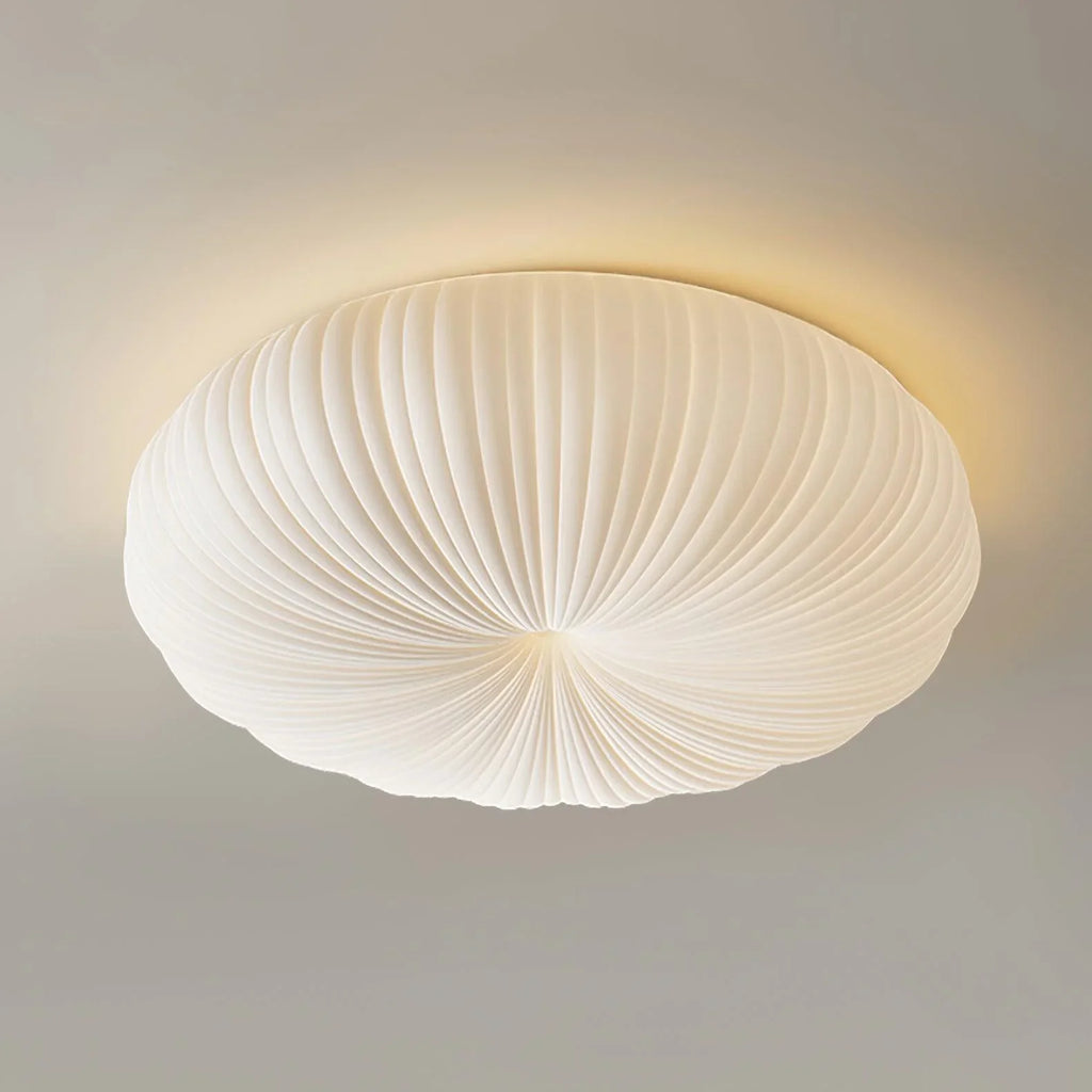 Lámpara de Techo Plisada Blanca | Pantalla Circular Para Iluminación Interior-Lamp-SeemSeem