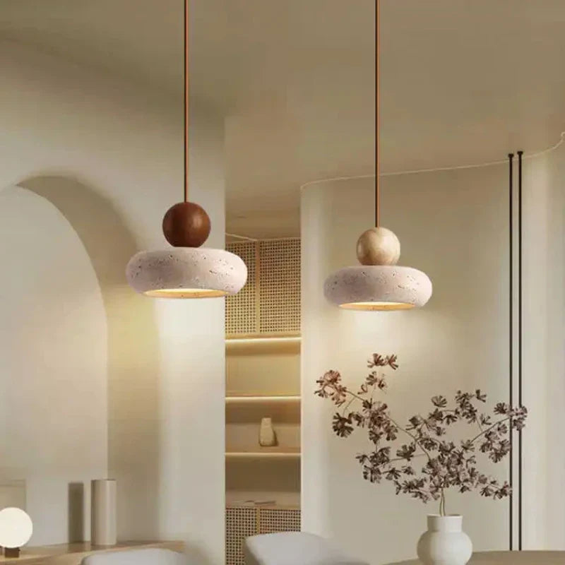 Lámpara Colgante De Piedra | Diseño Minimalista Suspendido-Lamp-SeemSeem