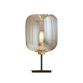 Lámpara De Mesa De Cristal | Pantalla Cilíndrica Decorativa-Lamp-SeemSeem