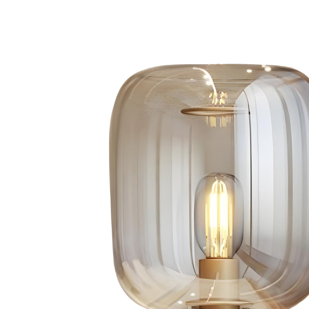 Lámpara De Mesa De Cristal | Pantalla Cilíndrica Decorativa-Lamp-SeemSeem