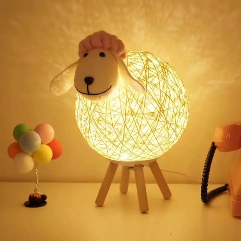 Lámpara De Mesa Oveja | Diseño Esférico Iluminado-Lamp-SeemSeem