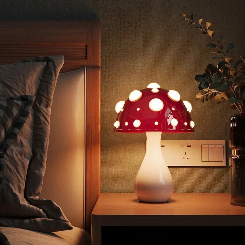 Lámpara Decorativa En Forma De Hongo | Iluminación Temática De Mesa-Lamp-SeemSeem