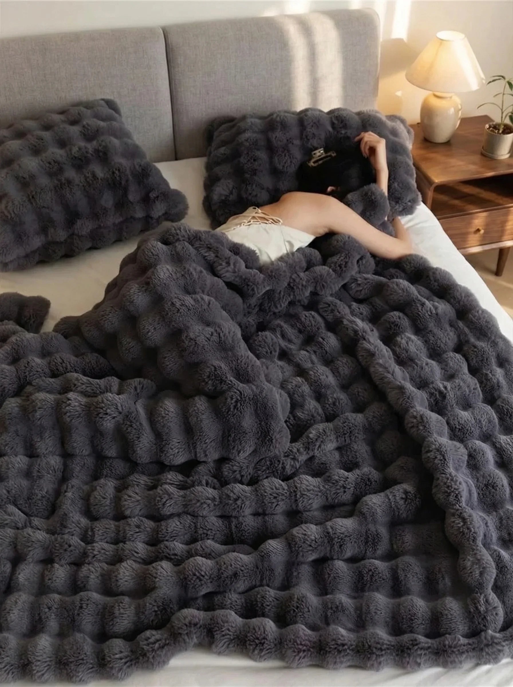 Manta De Felpa Cálida Para Sofá | Manta Suave Y Acogedora Para Cama-Blanket-SeemSeem