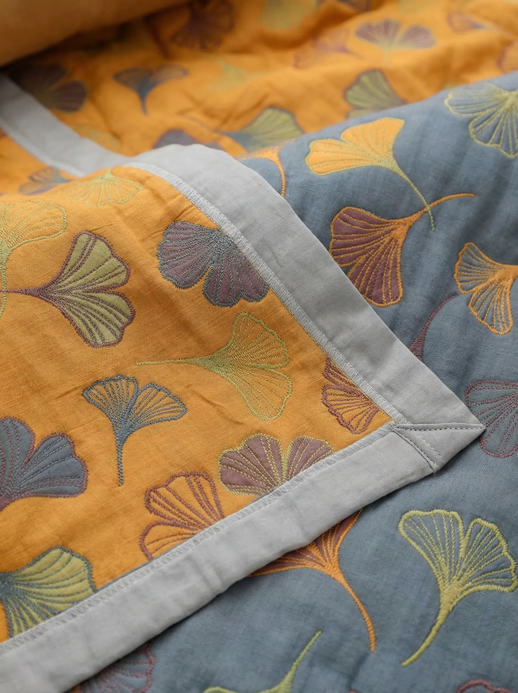 Manta Floral De Algodón Para Sofá | Manta Decorativa Con Hojas Para Cama-Blanket-SeemSeem
