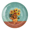 Plato Decorativo Con Diseño De Girasoles | Vajilla Artística Redonda-plates-SeemSeem