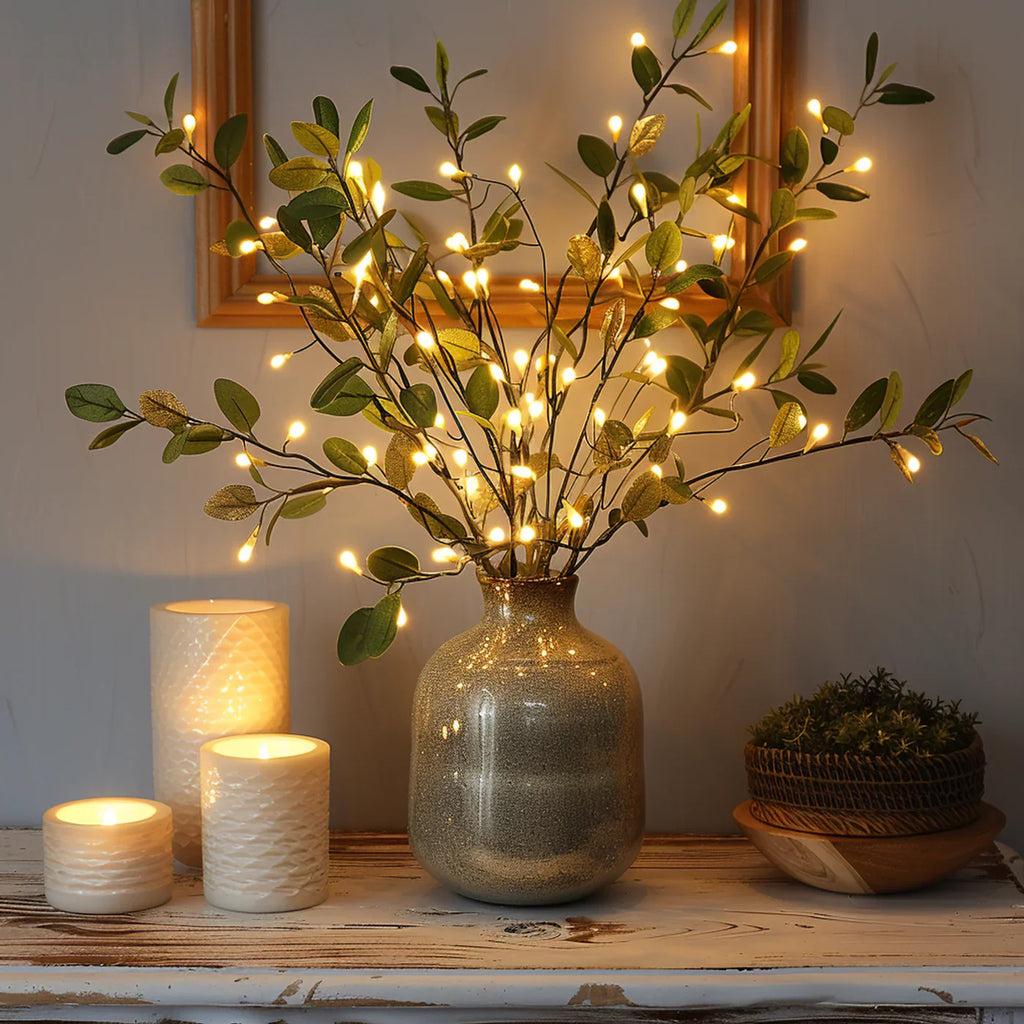 Ramas Decorativas LED con Hojas | Iluminación Ambiental Para Jarrones y Decoración-decorations-SeemSeem