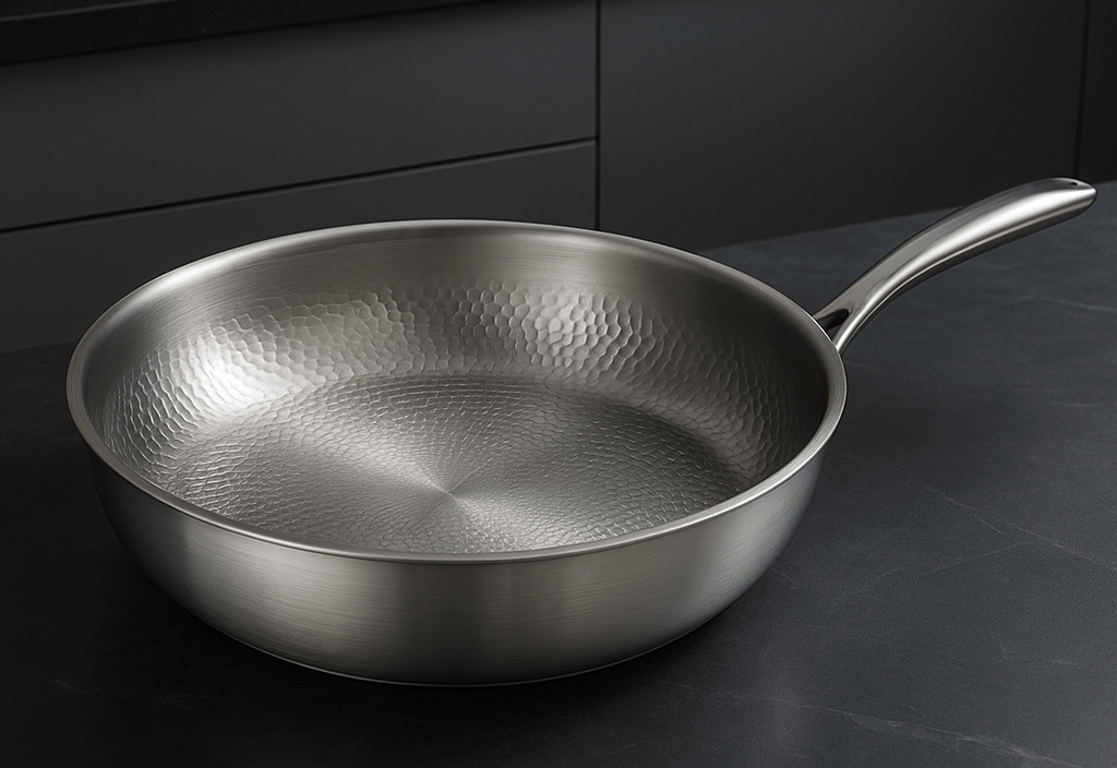 Sartén Acabado Martillado | Mango Largo Superficie Circular Para Cocina-Frying Pan-SeemSeem