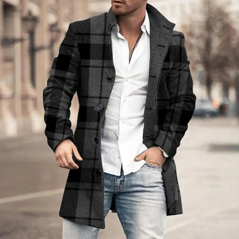 Abrigo Clásico Para Hombre | Estampado Cuadros · SeemSeem