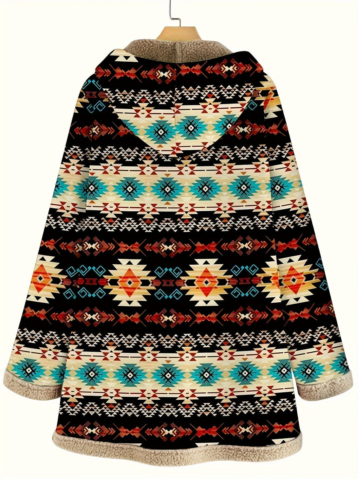 Abrigo Con Capucha Para Mujer | Estampado Azteca · SeemSeem