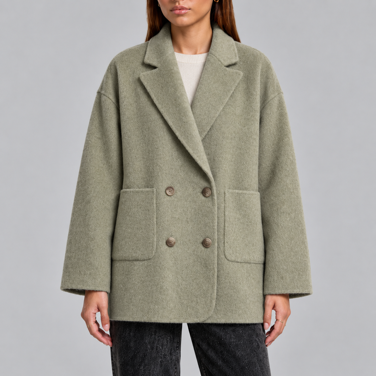 Abrigo Oversized Para Mujer | Doble Botonadura · SeemSeem