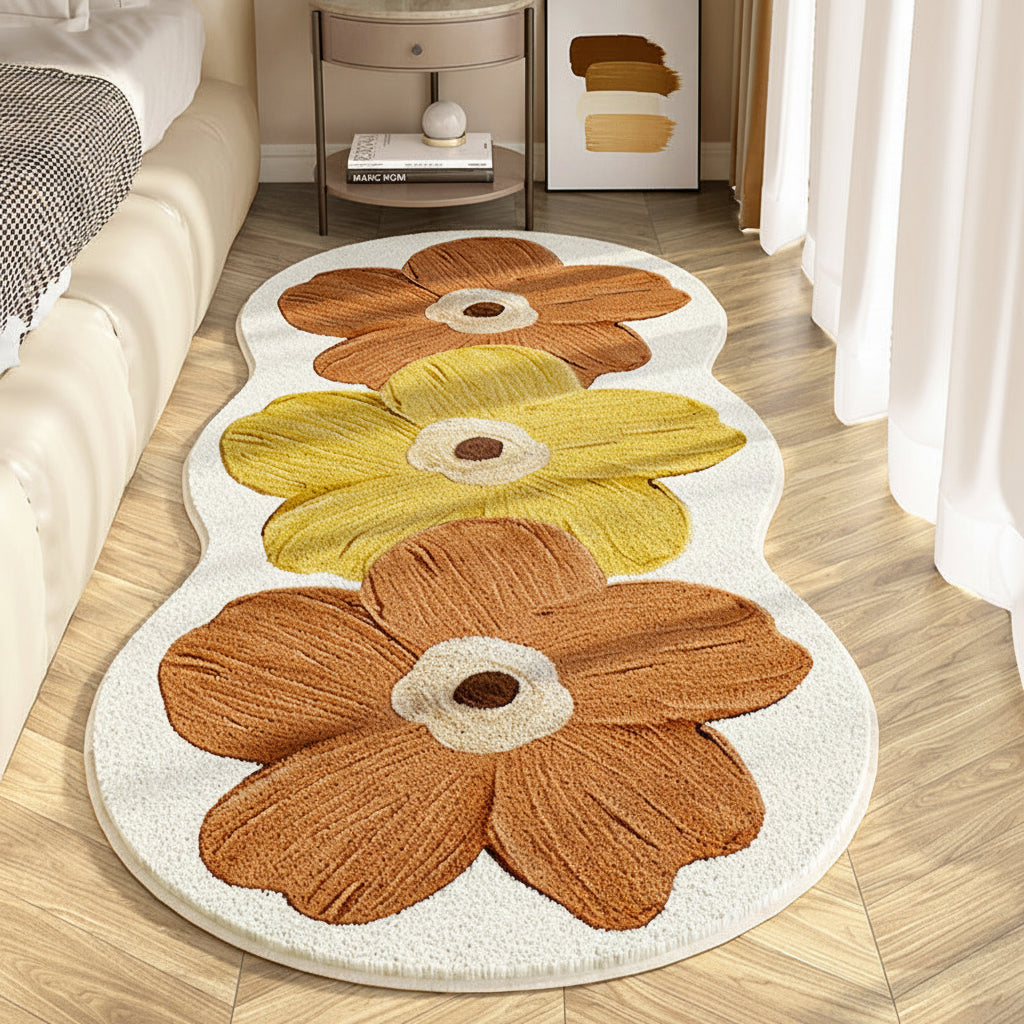 Alfombra De Dormitorio Floral | Forma Irregular · SeemSeem
