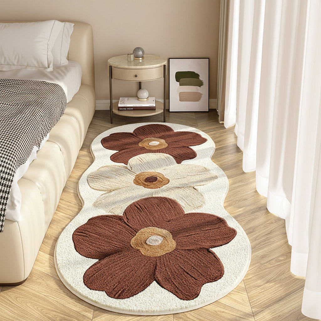 Alfombra De Dormitorio Floral | Forma Irregular · SeemSeem