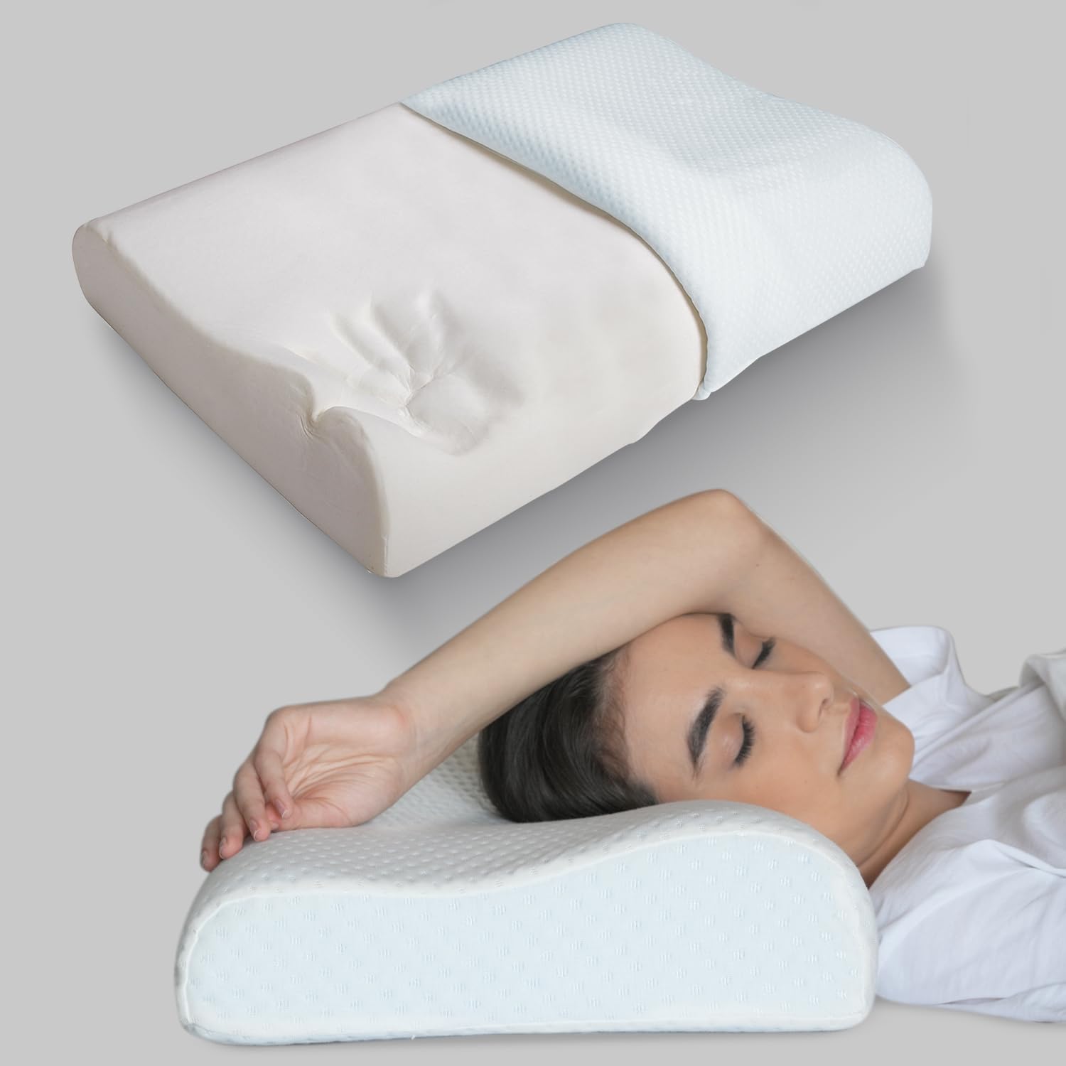 Almohada Cervical Ergonómica | Doble Altura · SeemSeem