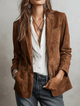 Blazer Clásico Para Mujer | Ante