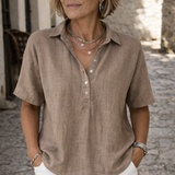 Blusa Con Cuello Para Mujer | Lino