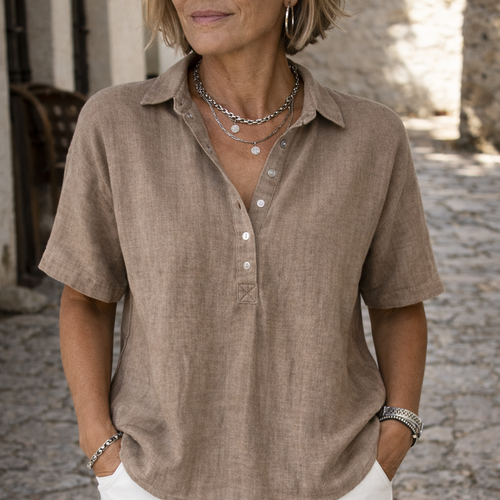 Blusa Con Cuello Para Mujer | Lino · SeemSeem