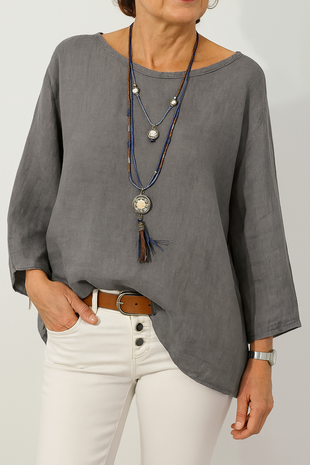 Blusa Oversized Para Mujer | Cuello Barco · SeemSeem