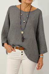 Blusa Oversized Para Mujer | Cuello Barco