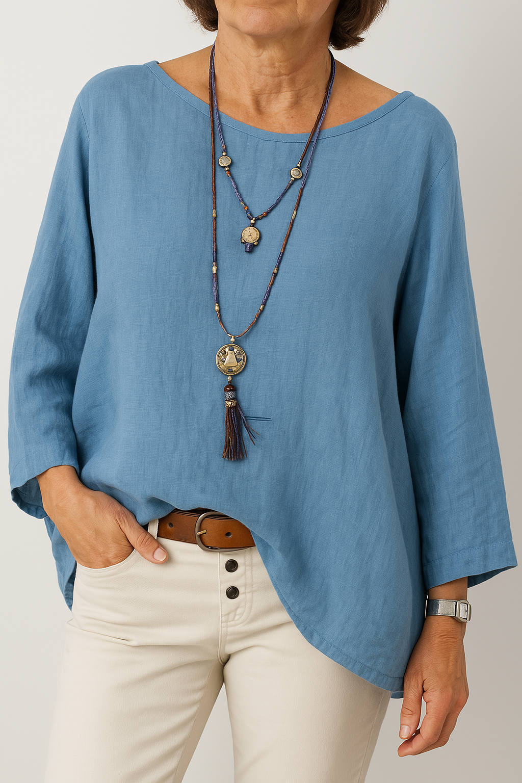 Blusa Oversized Para Mujer | Cuello Barco · SeemSeem