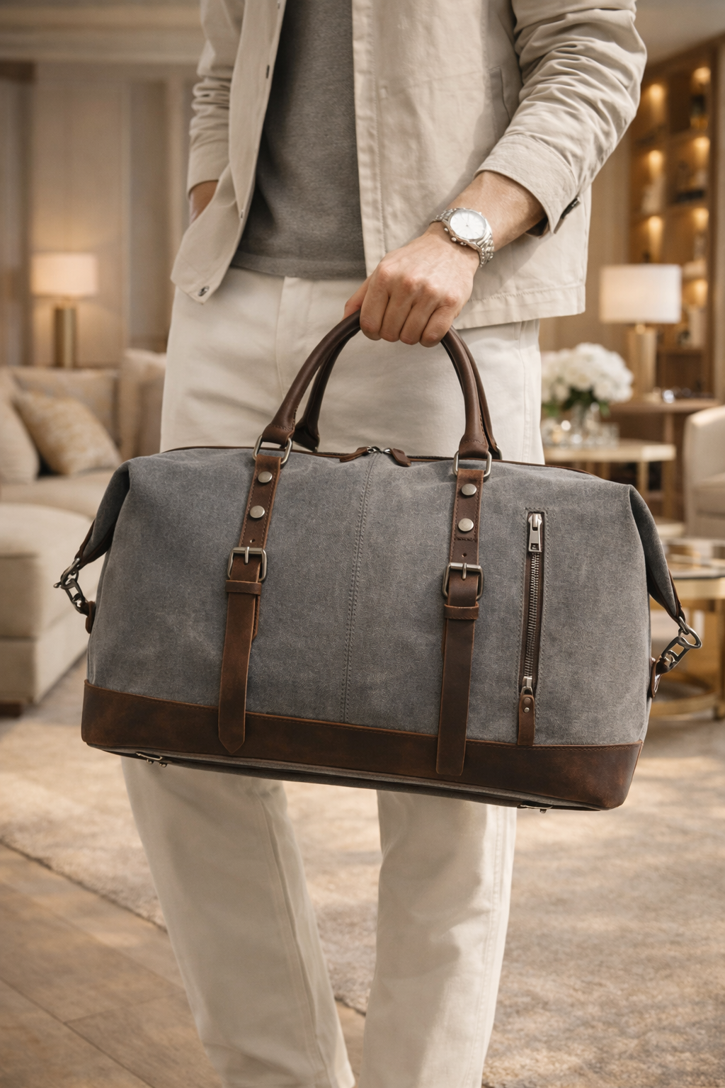 Bolsa de Viaje Clásica Para Hombre | Lona · SeemSeem