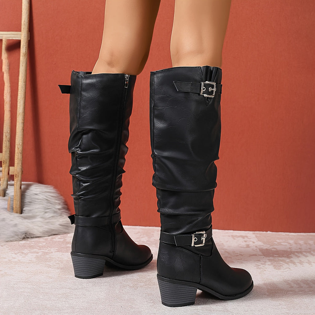 Botas Altas Slouch Para Mujer | Hebillas · SeemSeem