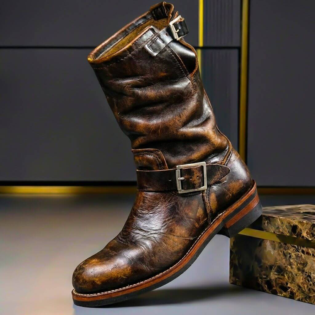 Botas Clásicas De Piel Para Hombre | Hebillas · SeemSeem