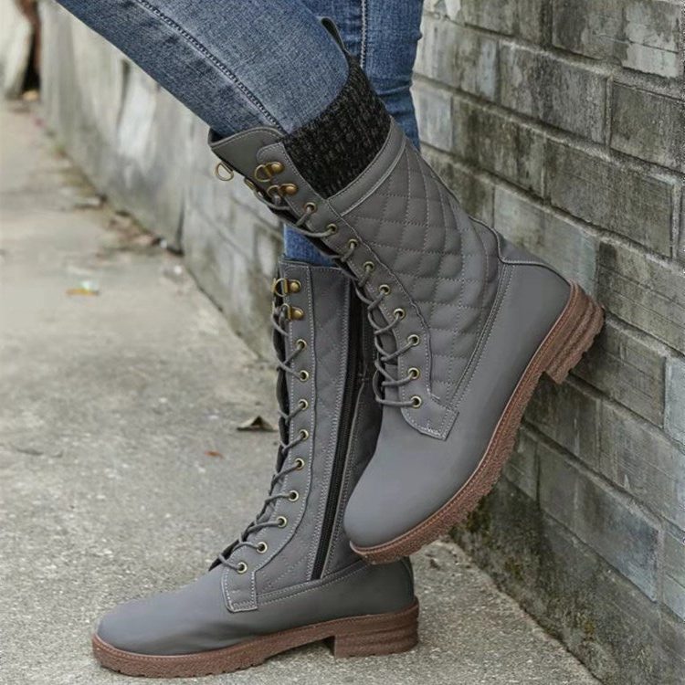 Botas Con Cordones Para Mujer | Caña Media · SeemSeem