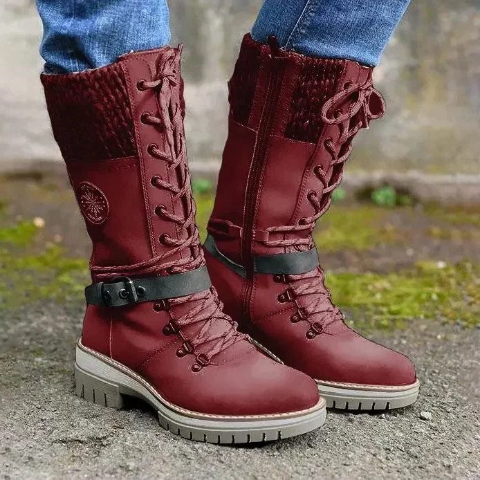 Botas Con Cordones Para Mujer | Caña Media · SeemSeem