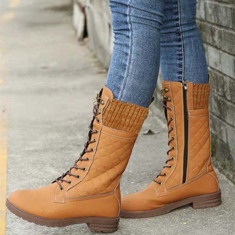Botas Con Cordones Para Mujer | Caña Media · SeemSeem