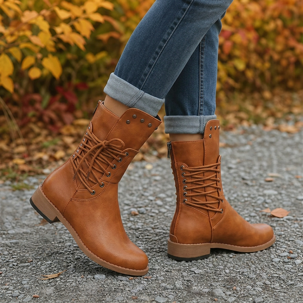 Botas Con Cordones Para Mujer | Cremallera Lateral · SeemSeem