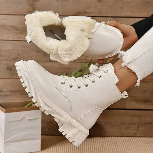 Botas Con Cordones Para Mujer | Forro Peluche · SeemSeem