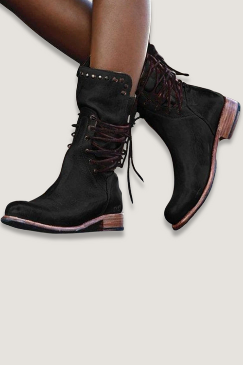 Botas Con Cordones Para Mujer | Tachuelas · SeemSeem