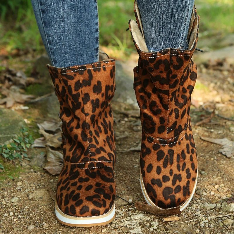 Botas De Caña Media Para Mujer | Cordones Traseros · SeemSeem