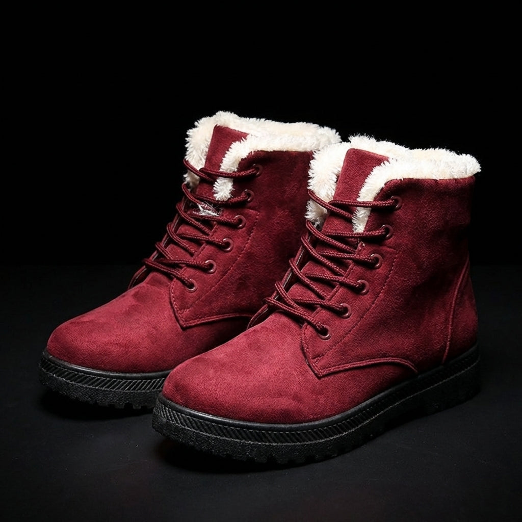 Botas De Invierno Con Cordones Para Mujer | Forro Peludo · SeemSeem