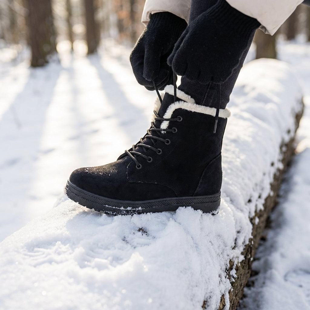 Botas De Invierno Con Cordones Para Mujer | Forro Peludo · SeemSeem