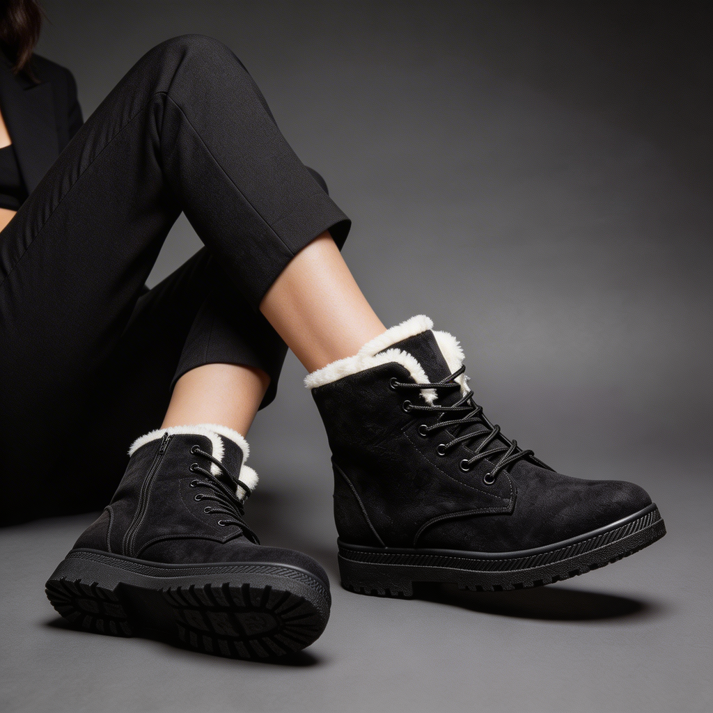 Botas De Invierno Con Cordones Para Mujer | Forro Peludo · SeemSeem