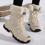 Botas De Nieve Con Cordones Para Mujer | Forro Peludo