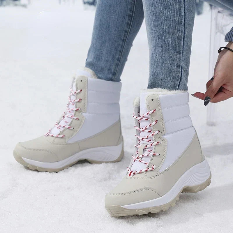 Botas De Nieve Con Cordones Para Mujer | Forro Peludo · SeemSeem