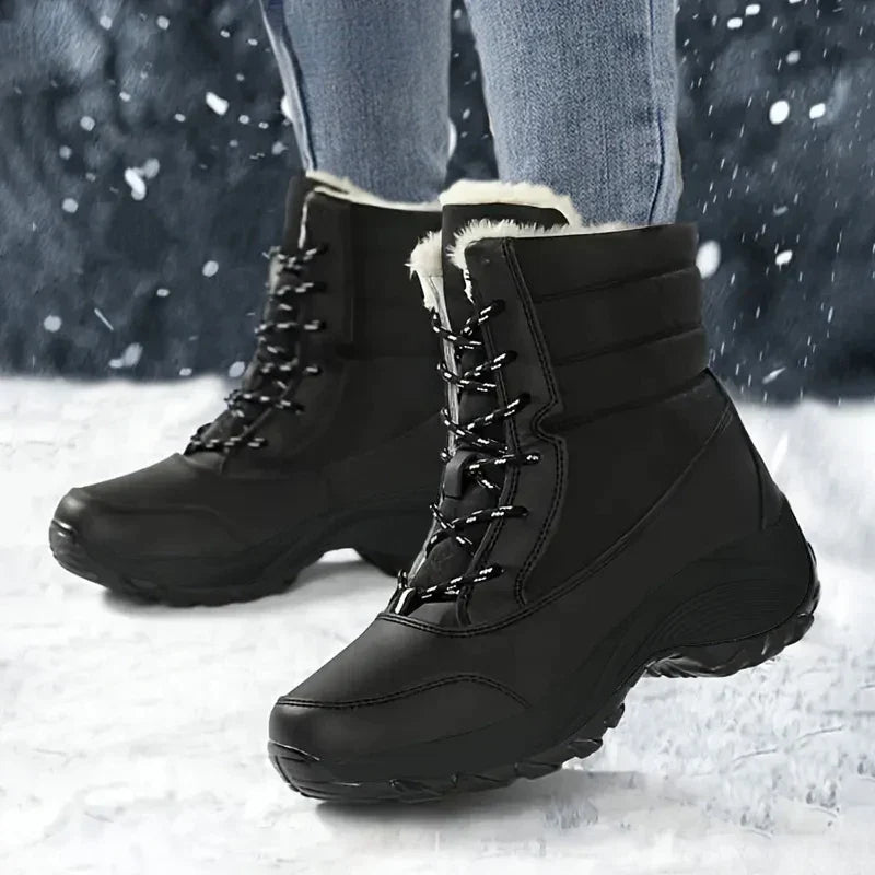 Botas De Nieve Con Cordones Para Mujer | Forro Peludo · SeemSeem