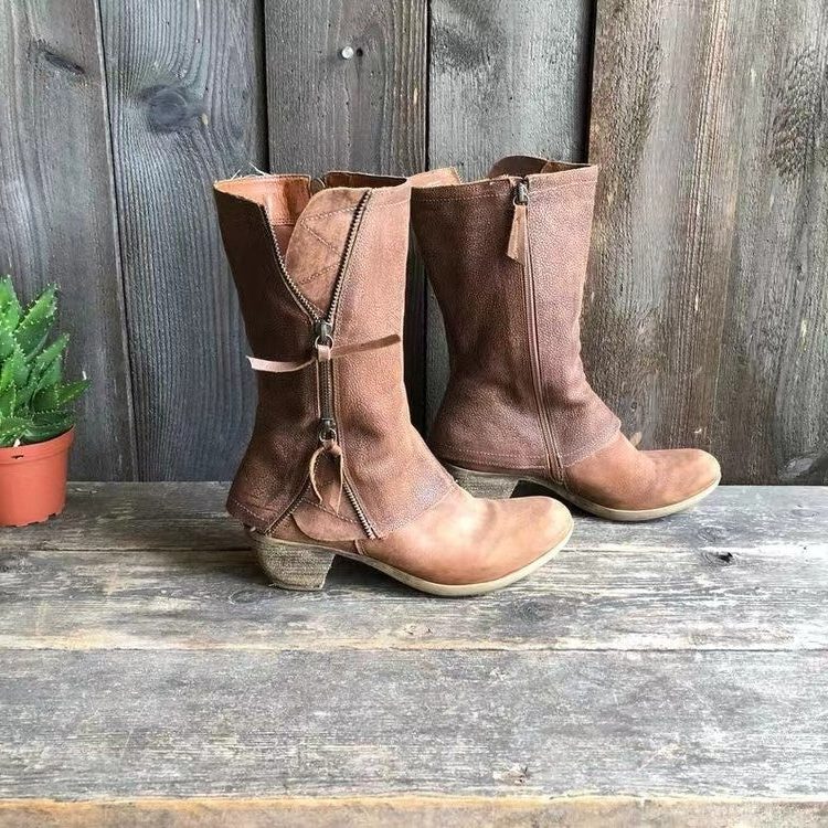 Botas De Tacón Para Mujer | Cierre Cremallera · SeemSeem