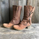 Botas De Tacón Para Mujer | Cierre Cremallera