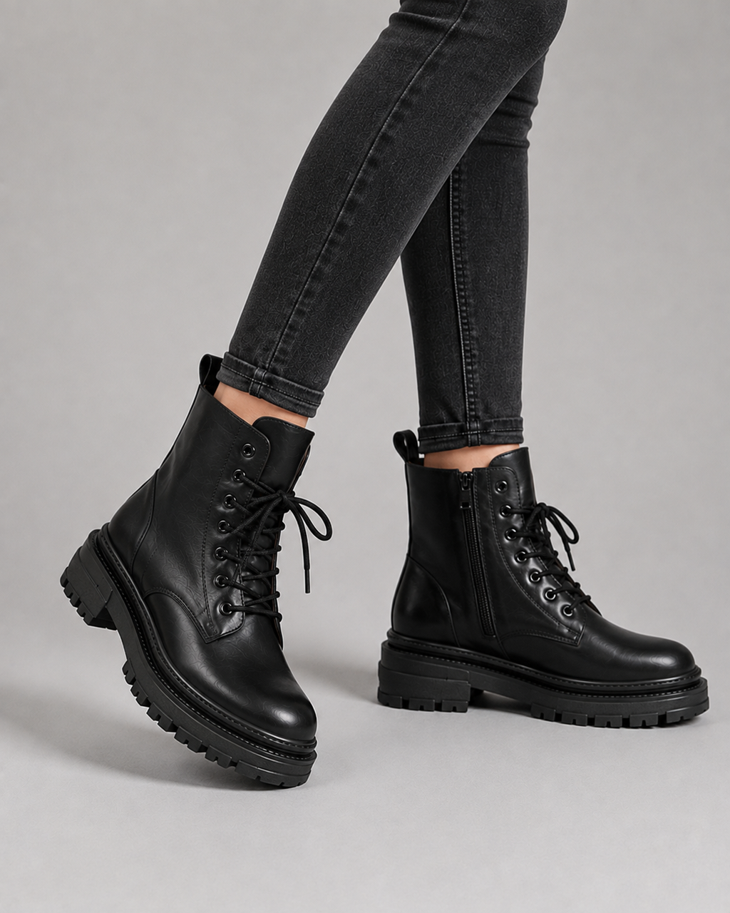 Botas Militares Con Cordones Para Mujer | Suela Track · SeemSeem