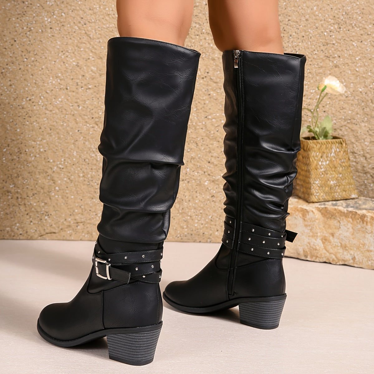 Botas Slouch Para Mujer | Con Hebilla · SeemSeem