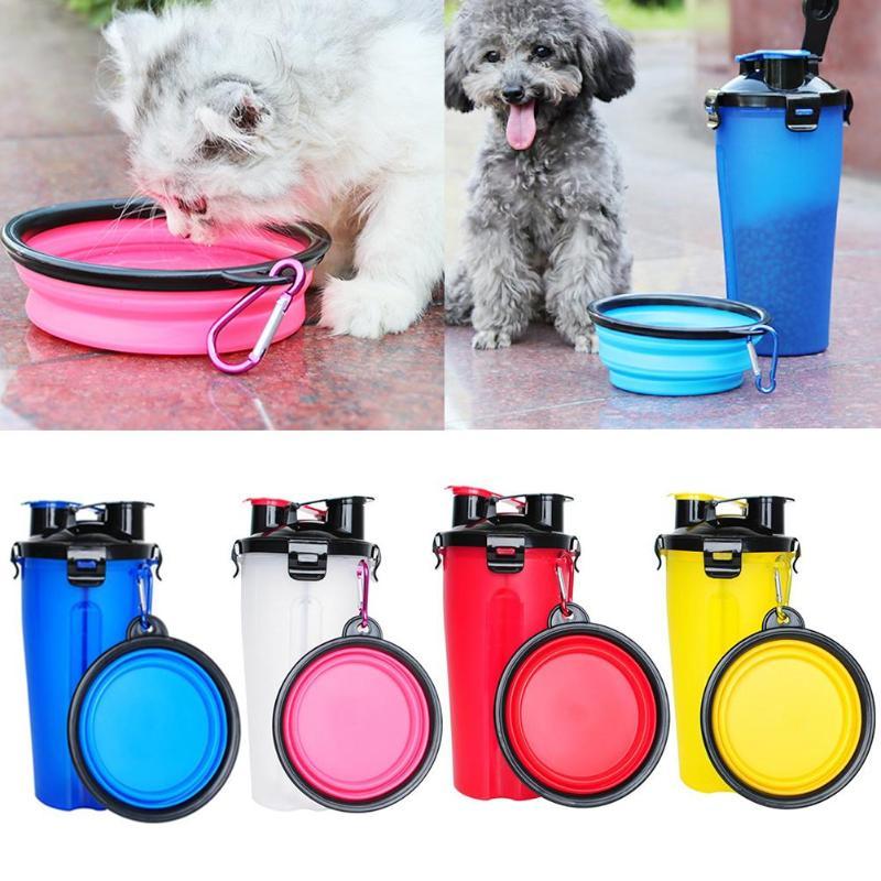 Botella De Viaje Para Perro 2 En 1 | Cuenco Plegable · SeemSeem