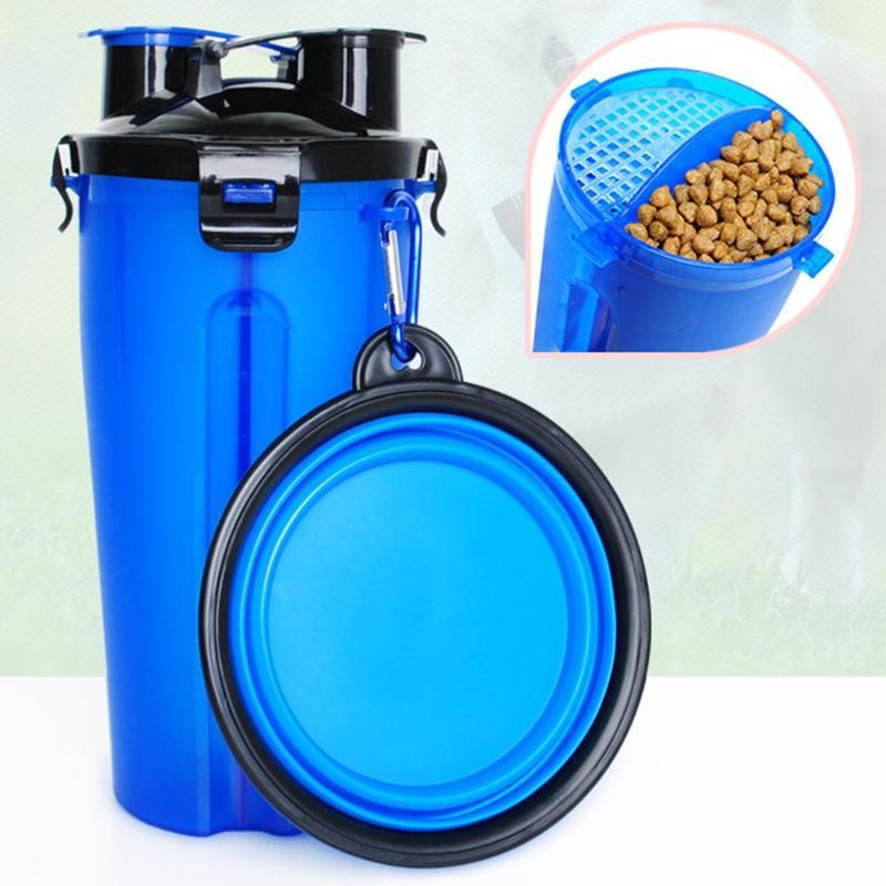 Botella De Viaje Para Perro 2 En 1 | Cuenco Plegable · SeemSeem