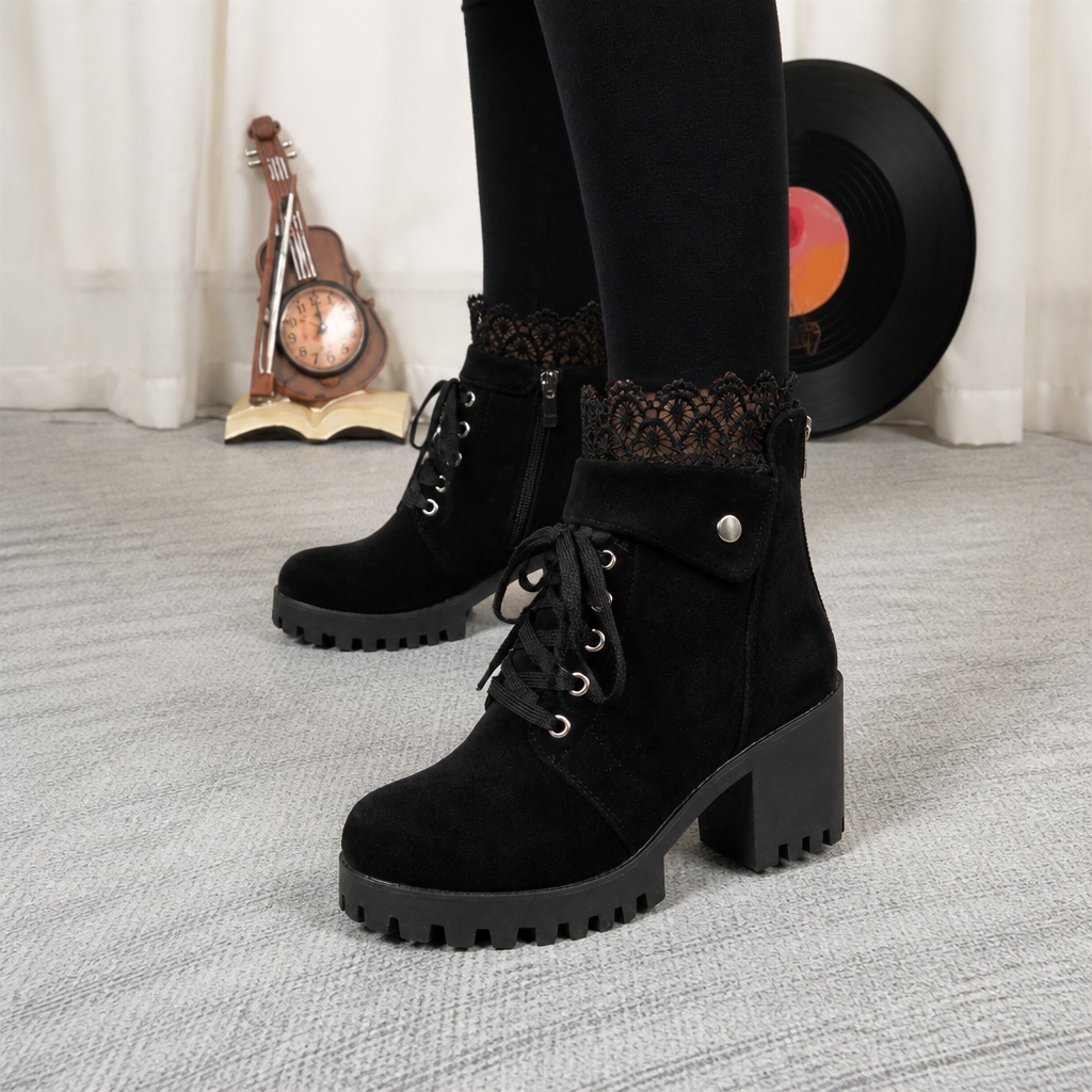 Botines Con Cordones Para Mujer | Detalle Encaje · SeemSeem