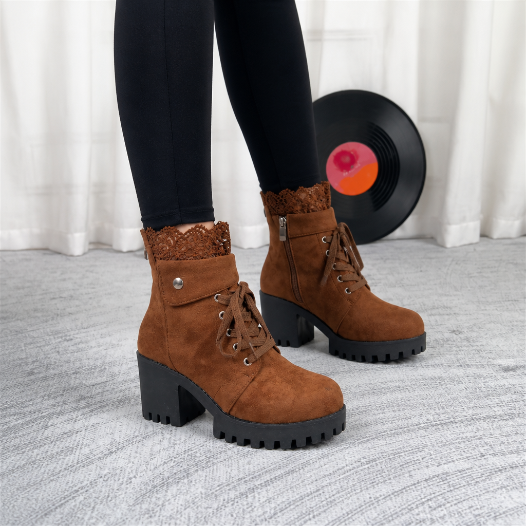 Botines Con Cordones Para Mujer | Detalle Encaje · SeemSeem