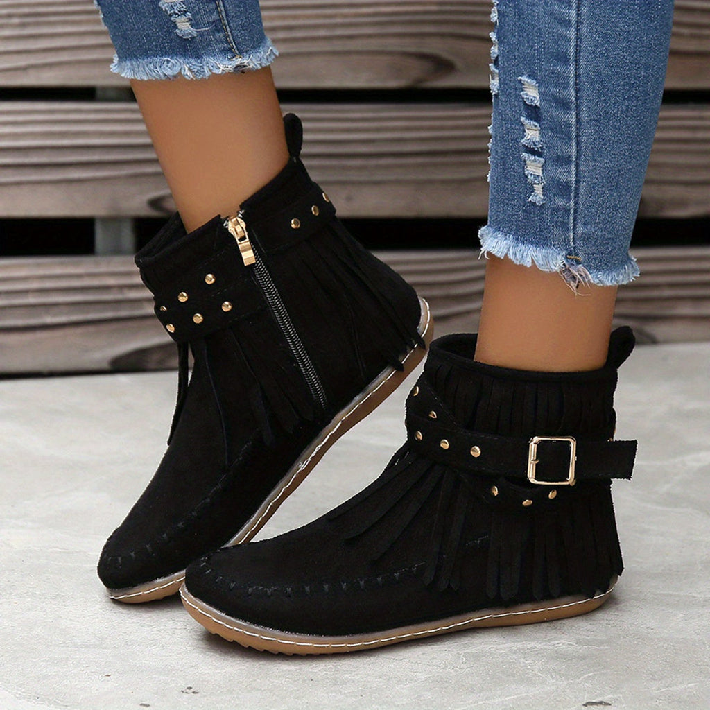 Botines Con Flecos Para Mujer | Ante · SeemSeem