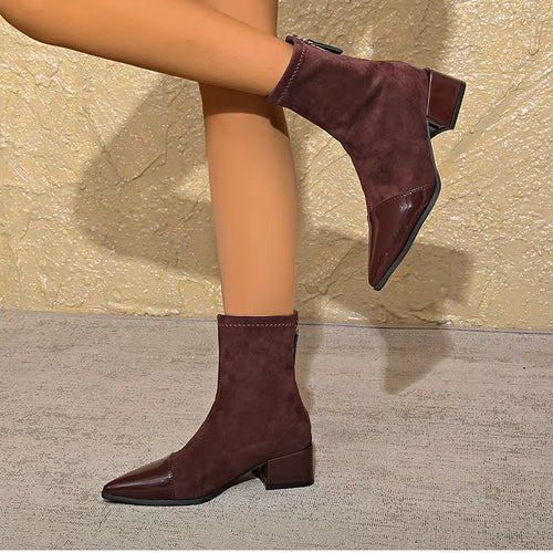 Botines Puntiagudos Para Mujer | Ante · SeemSeem