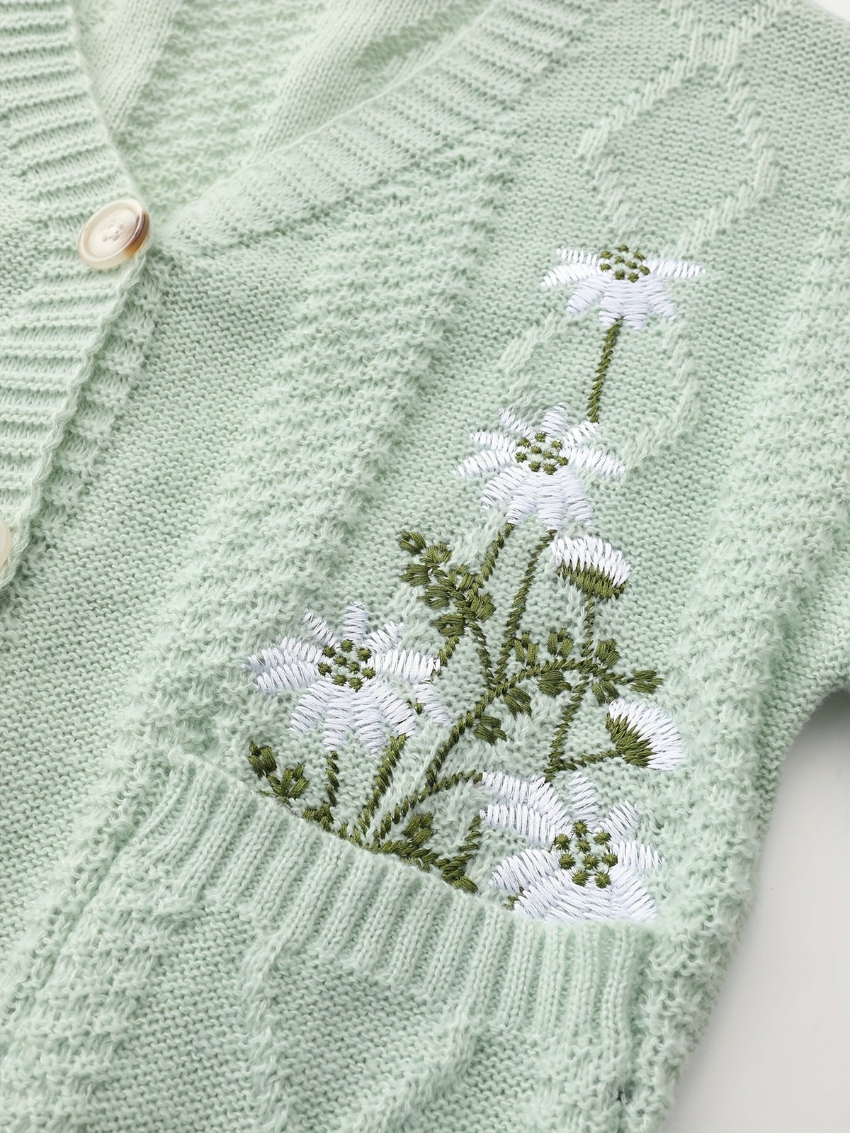 Cárdigan De Punto Para Mujer | Flores Bordadas · SeemSeem